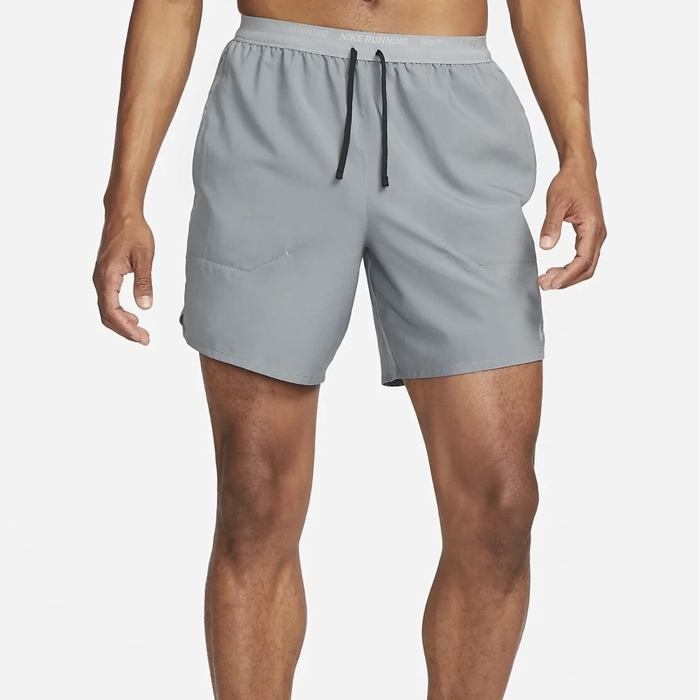 NIKE Dri-Fit Stride 7" Running Shorts Gray Men's Sz 2XL *NEW* DM4741-084 $55